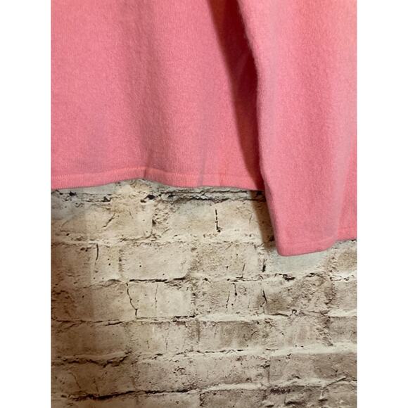 Queen of Scots Cashmere Sweater Womens XL Powder Pink Lightweight Pullover - Picture 5 of 11